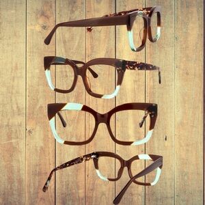 Nonprescription Terrie Brown Rectangle Fashion Glasses